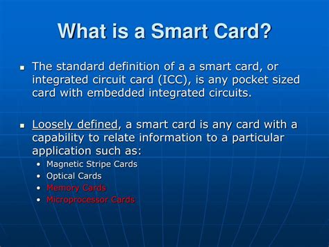 definition and concept of smart card|meaning of smart card.